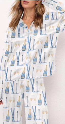 بدلة نسائية كاجوال مطبوعة بكأس نبيذ أوروبي وأمريكية مخصصة