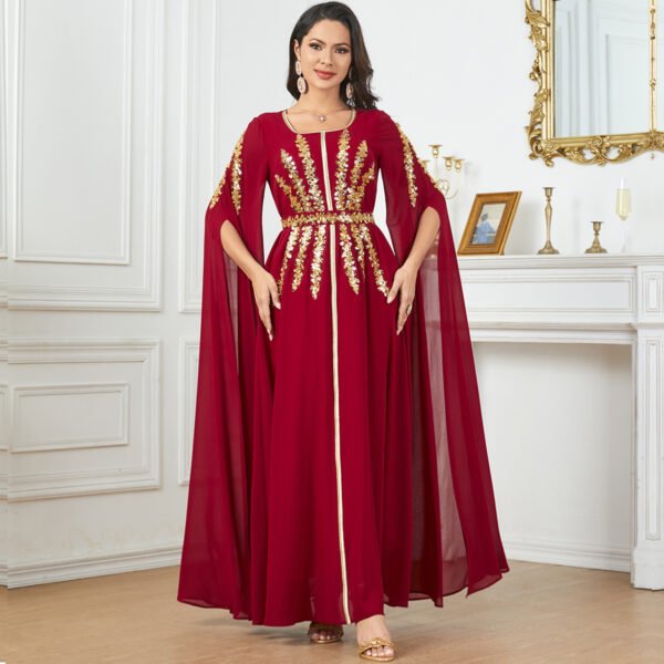فستان إسلامي بأكمام طويلة للنساء العربيات