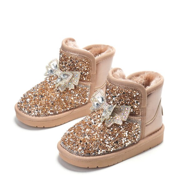 حذاء قطني مبطن مخملي للنساء للحفاظ على الدفء