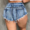 شورت جينز صيفي مرن للنساء بمقاسات كبيرة
