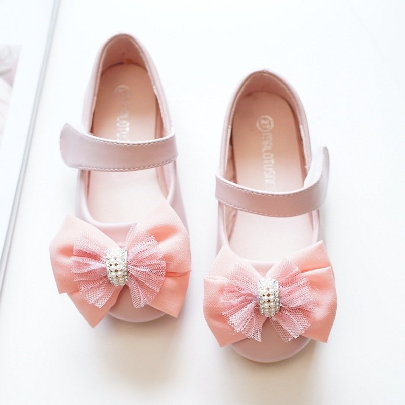 حذاء بناتي جديد فستان أميرة كاجوال مسطح مرصع بأحجار الراين مزين بالزهور