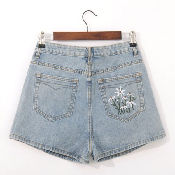 شورت جينز نسائي عصري بخصر مرتفع