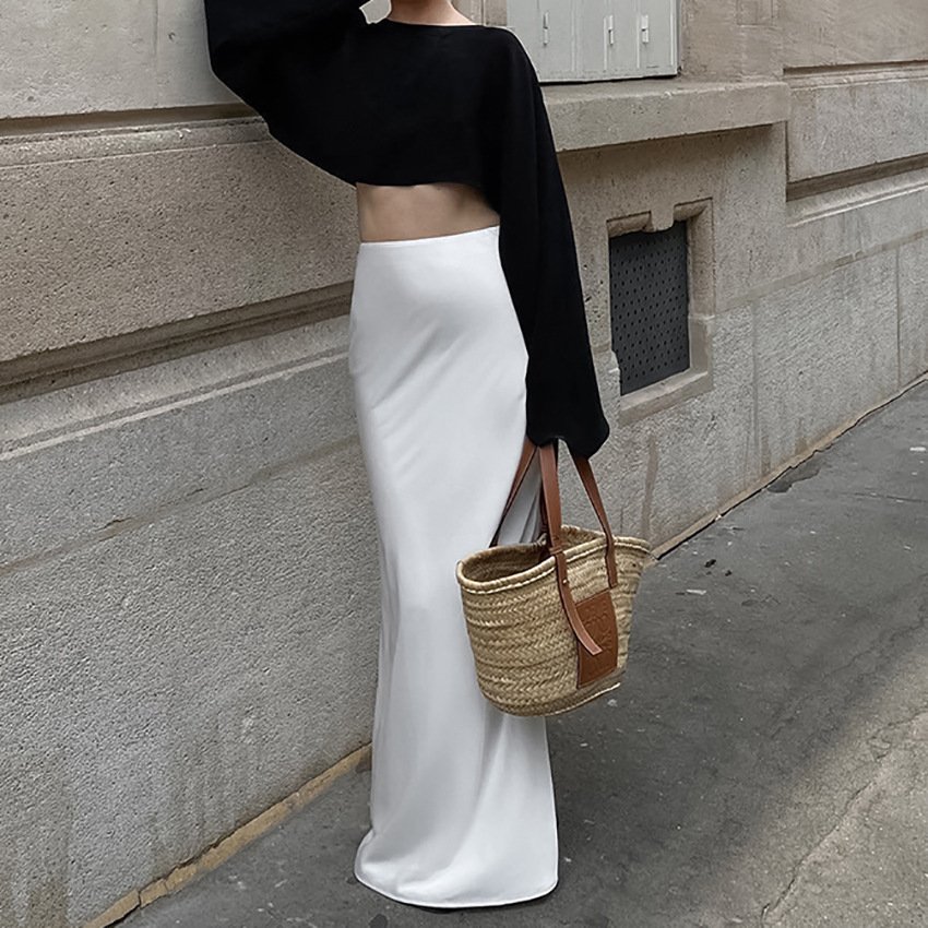 تنورة ذيل السمكة الفرنسية الأنيقة للتنحيف