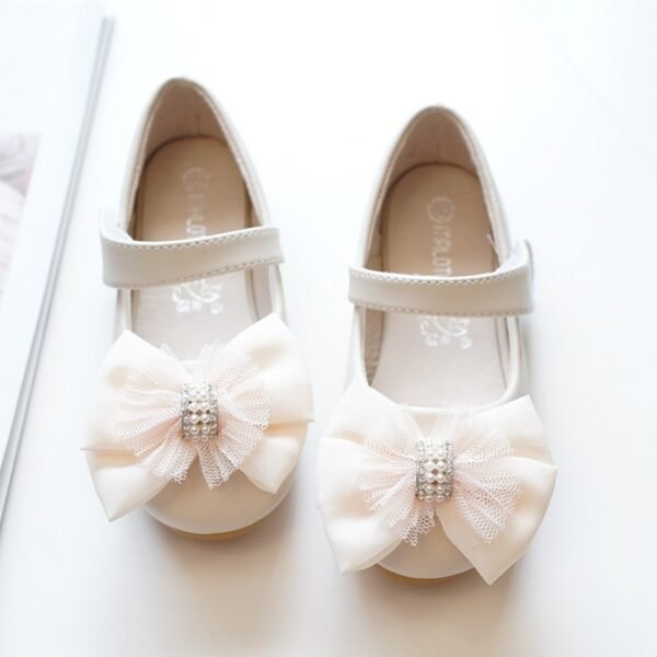 حذاء بناتي جديد فستان أميرة كاجوال مسطح مرصع بأحجار الراين مزين بالزهور