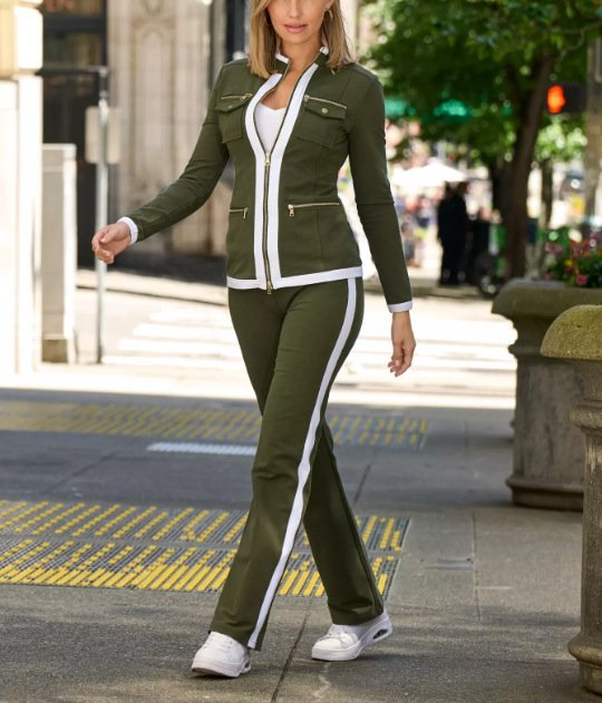 بدلة نسائية كاجوال فردية متناسقة الألوان