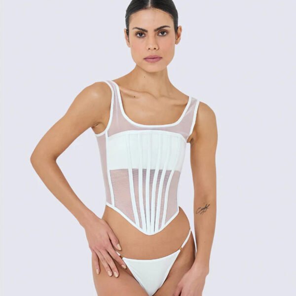 تونيك شبكي رقيق قابل للتنفس للنساء