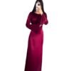 e326a059-38dc-46d0-a75c-2e3c665ba71d-2.jpg فستان ضيق عند الخصر، برباط، بلون سادة، بأكمام طويلة