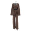 ملابس منزلية أنيقة مكونة من ثلاث قطع مع حزام خصر أنيق