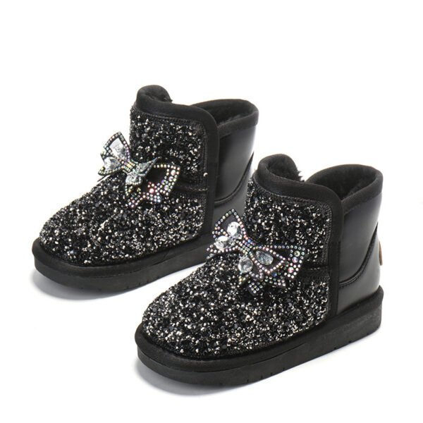 حذاء قطني مبطن مخملي للنساء للحفاظ على الدفء