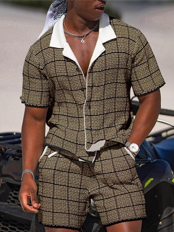 طقم ملابس رجالي بطباعة رقمية ثلاثية الأبعاد