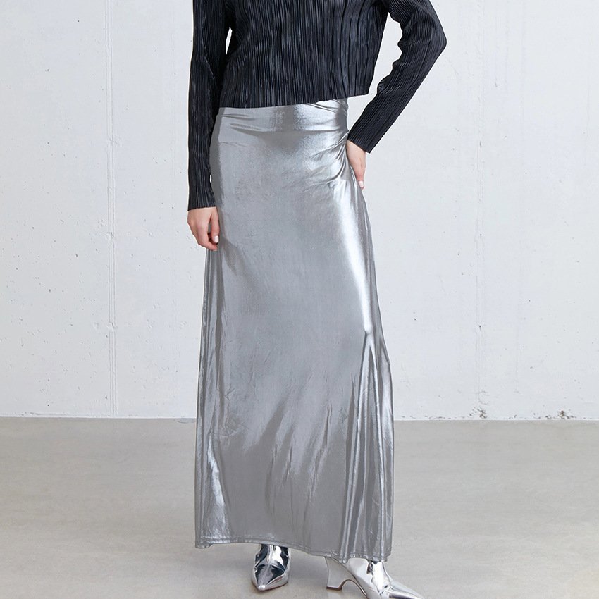 تنورة بتصميم A مع خصر عاكس من هاي ستريت