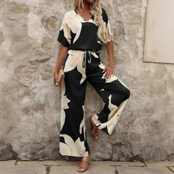 بدلة نسائية من البوليستر مطبوعة وعصرية