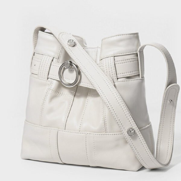 حقيبة دلو عصرية جديدة للكتف والإبط بخياطة من جلد البقر