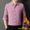 قميص رجالي كاجوال بأكمام طويلة وجيب حقيقي