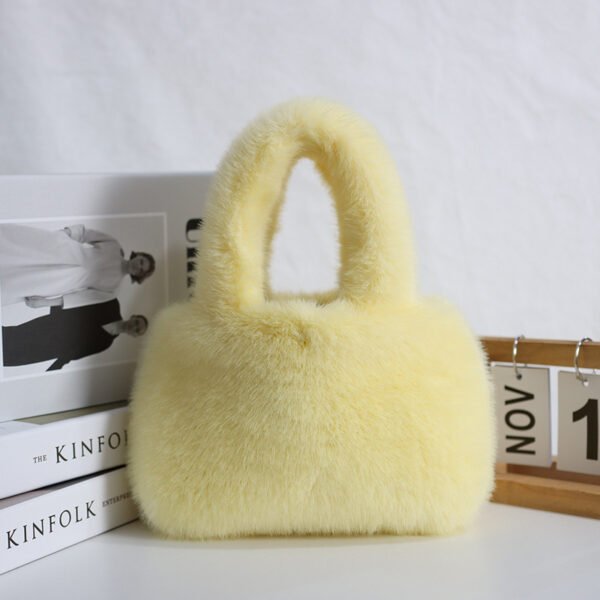 حقيبة يد من فرو المنك الاصطناعي اللطيف من أرنب ريكس