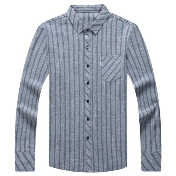 قميص رجالي كاجوال بأكمام طويلة وجيب حقيقي