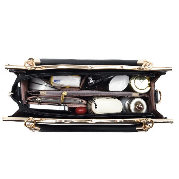 حقيبة يد أنيقة بعقدة فيونكة وحقيبة كتف كبيرة السعة