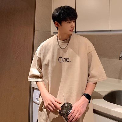 قميص رجالي صيفي من القطن الخالص بأكمام قصيرة ومقاسات كبيرة