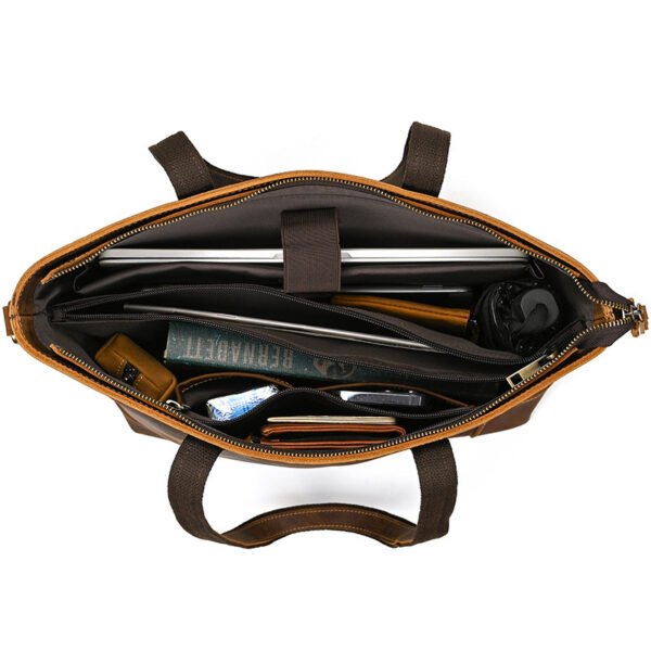 حقيبة توت جلدية كريزي هورس بسعة كبيرة