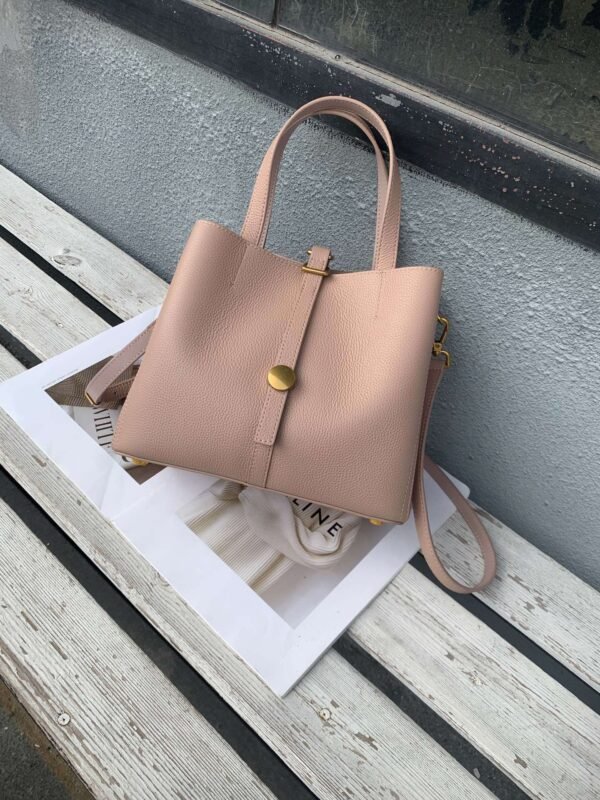 حقيبة توت من جلد البقر الأصلي من الطبقة الأولى للنساء