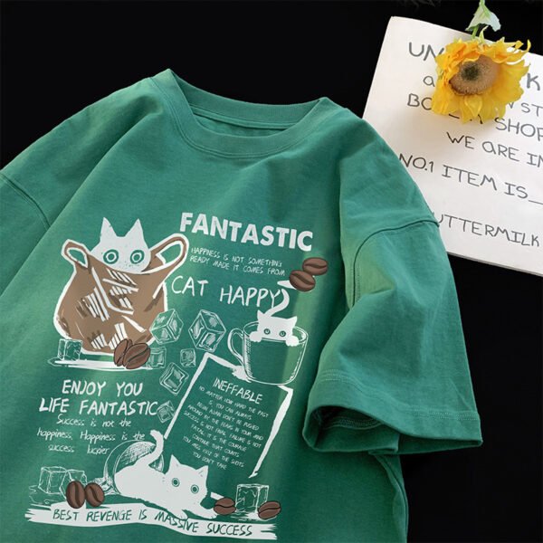 تي شيرت رجالي بأكمام قصيرة وقميص فضفاض بأكمام نصفية