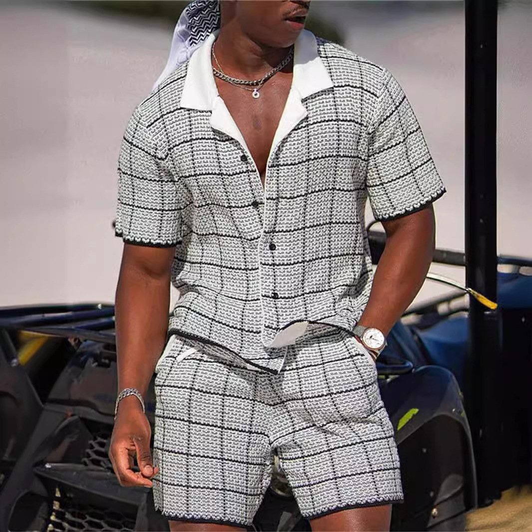 طقم ملابس رجالي بطباعة رقمية ثلاثية الأبعاد