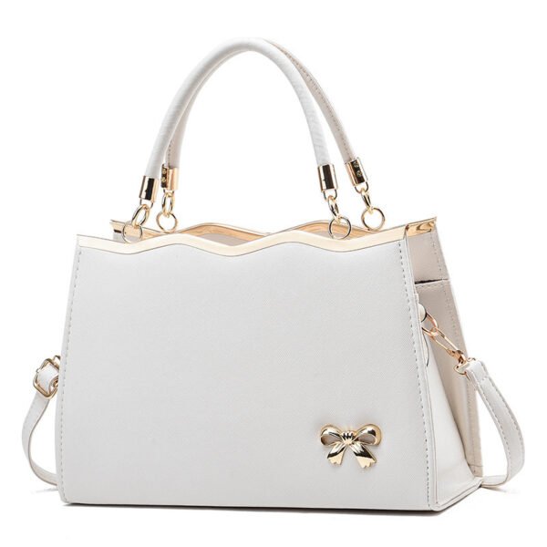 حقيبة يد أنيقة بعقدة فيونكة وحقيبة كتف كبيرة السعة