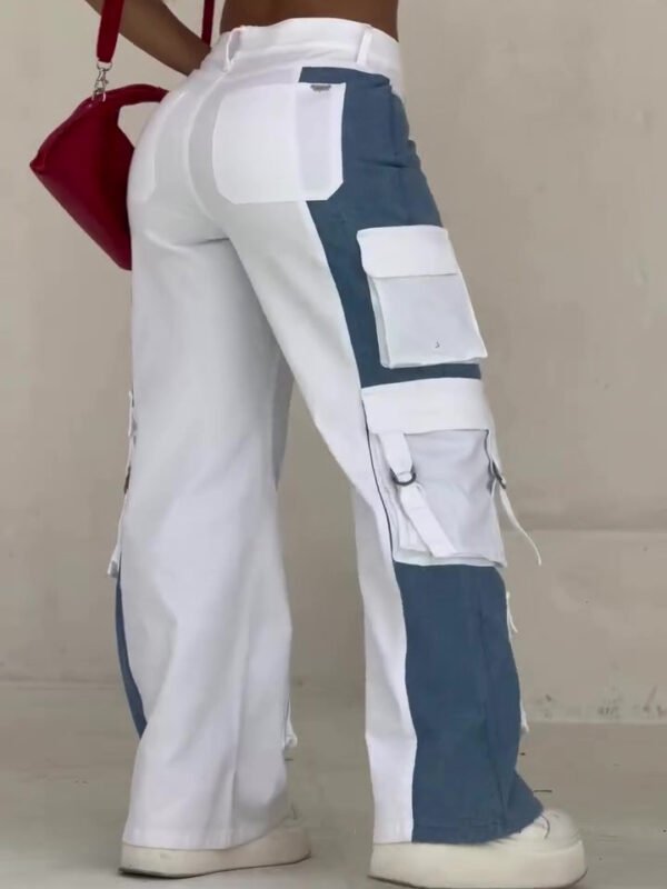 بنطال جينز كارغو بجيوب متباينة
