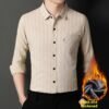 قميص رجالي كاجوال بأكمام طويلة وجيب حقيقي