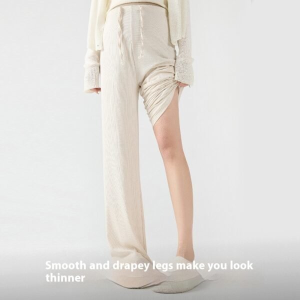 بنطلون تنحيف ضيق من الحرير الجليدي للنساء الحوامل