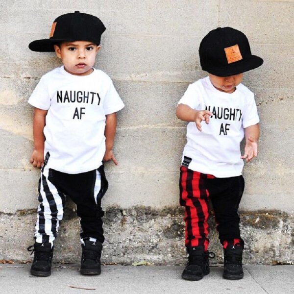 بنطلون بودكوكو للأولاد من عمر سنة إلى ست سنوات، بنطلون كاجوال بنقشة مربعات من الأسفل للأطفال الصغار