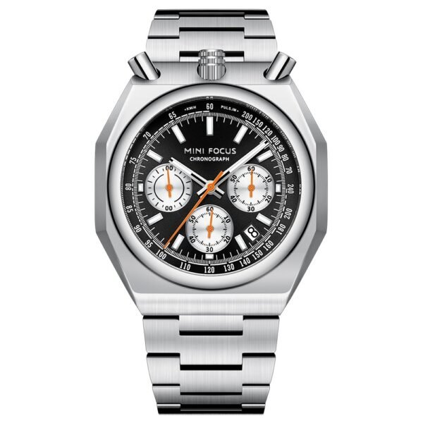 ساعة كوارتز رجالية متعددة الوظائف بحزام فولاذي