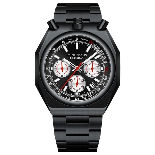 ساعة كوارتز رجالية متعددة الوظائف بحزام فولاذي