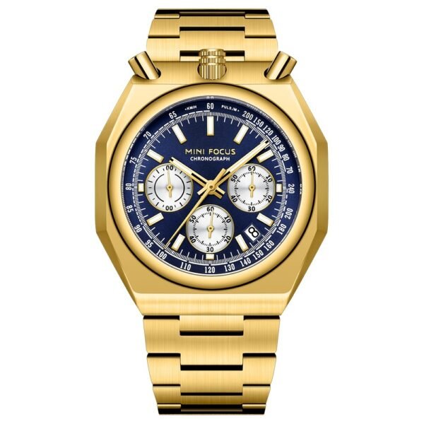 ساعة كوارتز رجالية متعددة الوظائف بحزام فولاذي