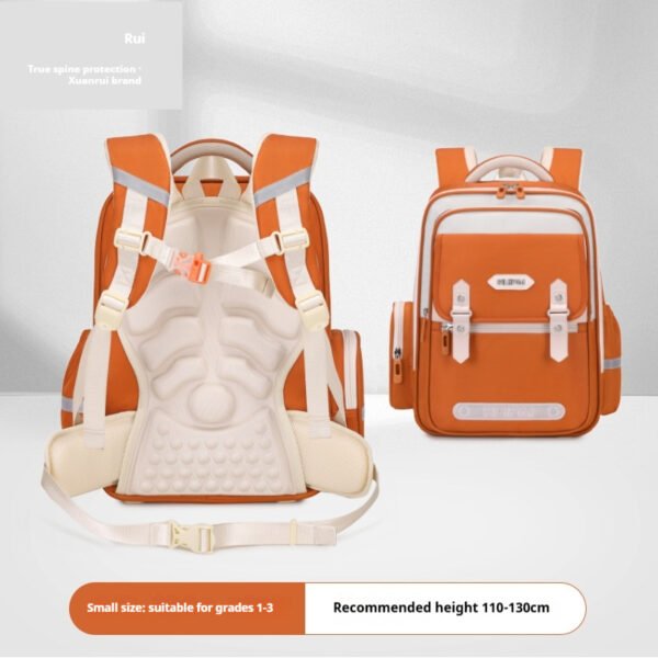 حقيبة مدرسية للأطفال ذات سعة كبيرة ومقاومة للماء ومصممة لحماية العمود الفقري