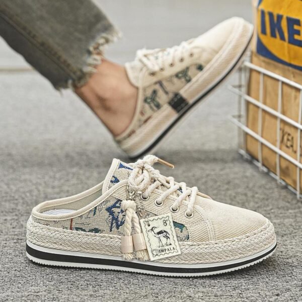 حذاء رجالي كاجوال من قماش مخملي قابل للتهوية