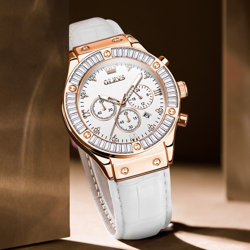 ساعة كوارتز نسائية من ماركة Olevs ذات مظهر أنيق وعصري