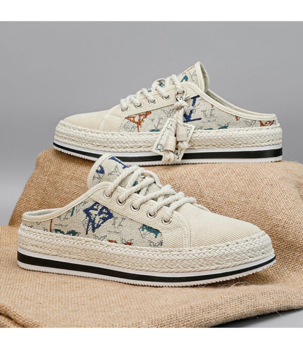 حذاء رجالي كاجوال من قماش مخملي قابل للتهوية