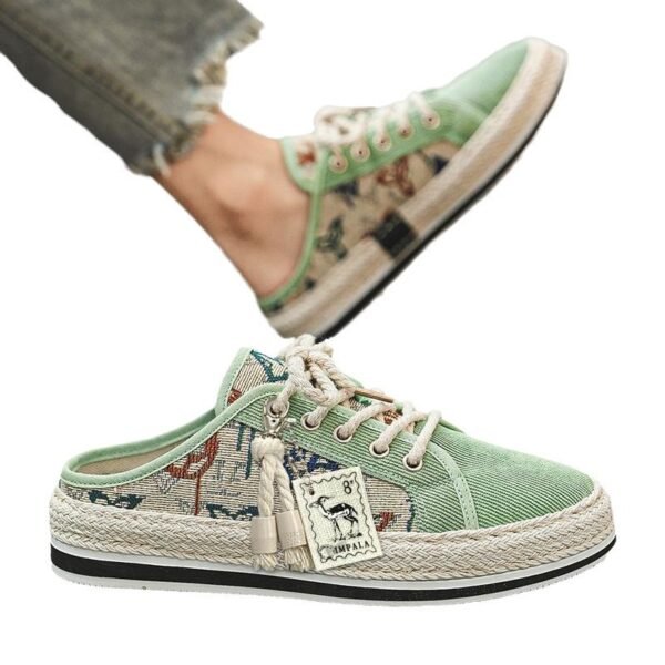 حذاء رجالي كاجوال من قماش مخملي قابل للتهوية