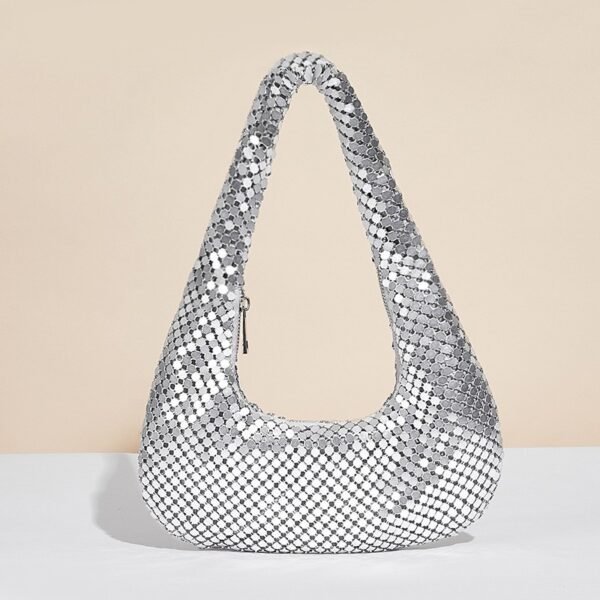 حقيبة نسائية تحت الإبط مصنوعة من الألمنيوم لحفلات العشاء حقيبة يد أنيقة