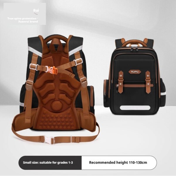 حقيبة مدرسية للأطفال ذات سعة كبيرة ومقاومة للماء ومصممة لحماية العمود الفقري
