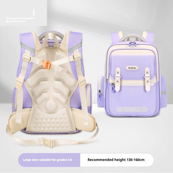 حقيبة مدرسية للأطفال ذات سعة كبيرة ومقاومة للماء ومصممة لحماية العمود الفقري