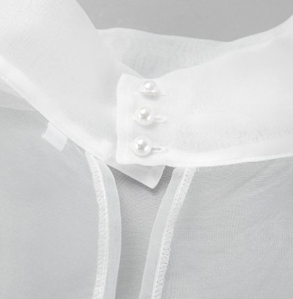 قميص نسائي شبكي شفاف بأكمام طويلة