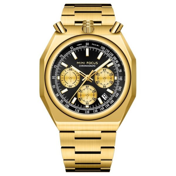 ساعة كوارتز رجالية متعددة الوظائف بحزام فولاذي