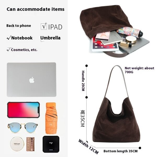 حقيبة توت عالية الجودة من جلد البقر غير اللامع من الطبقة الأولى من Commuter Shoulder