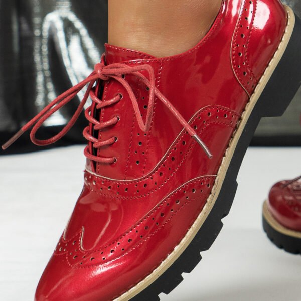 أحذية نسائية أنيقة ملونة مرآة أحذية بدون كعب برباط