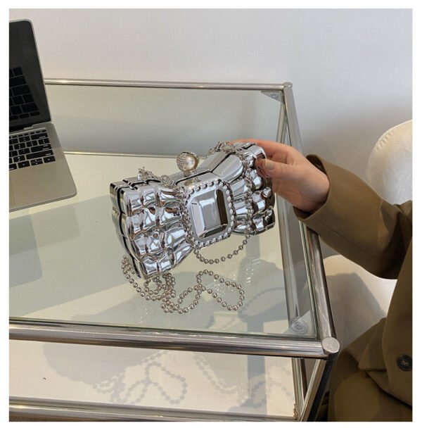 حقيبة يد نسائية بسلسلة فيونكة من الأكريليك