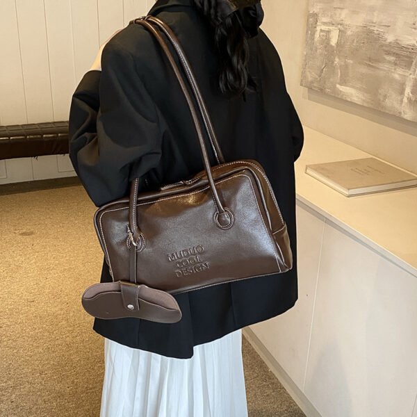 حقيبة توت كاجوال بتصميم ريترو، حقيبة كتف كبيرة السعة