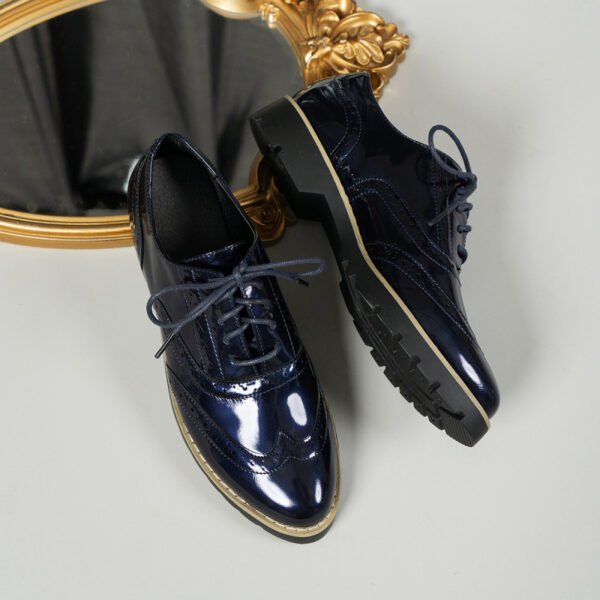 أحذية نسائية أنيقة ملونة مرآة أحذية بدون كعب برباط