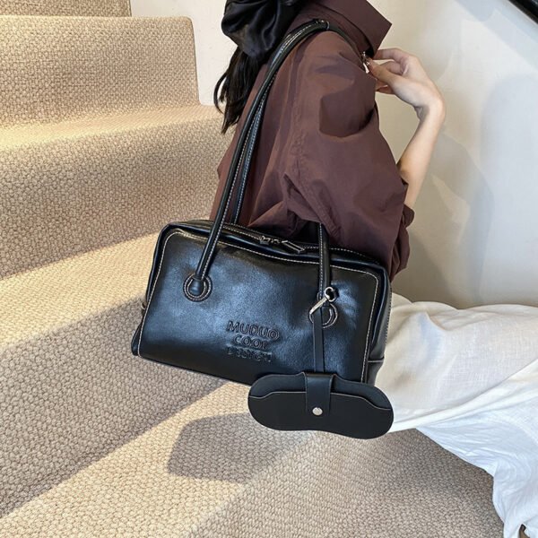 حقيبة توت كاجوال بتصميم ريترو، حقيبة كتف كبيرة السعة